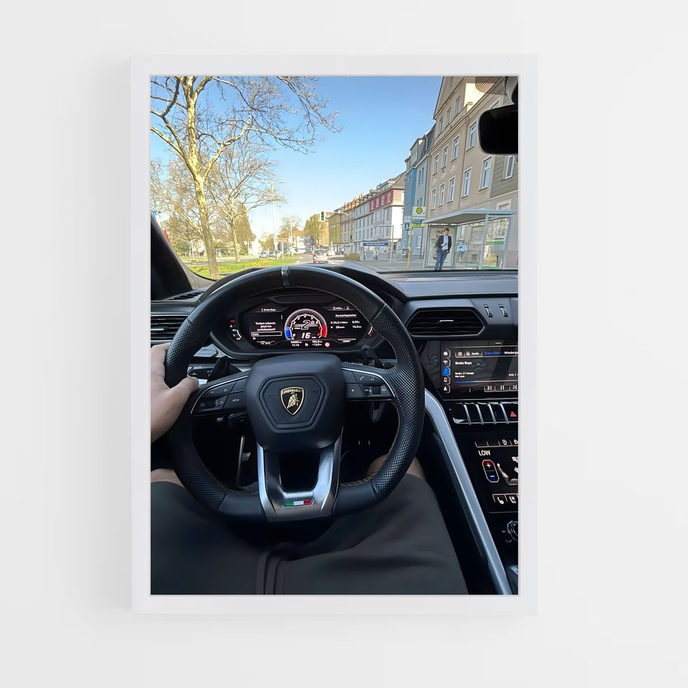 Poster Urus cockpit – affiche Lamborghini (vue 3)